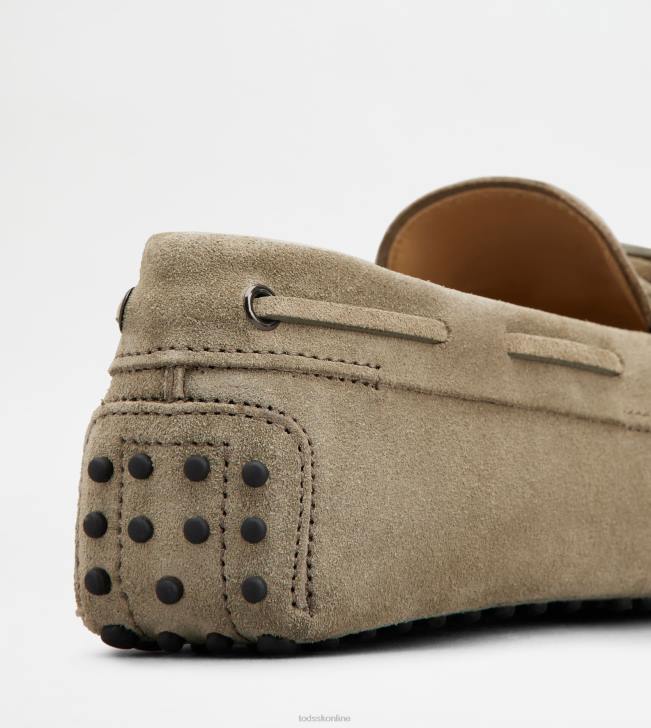 Tod\'s 8NXV741 béžová muži gommino vodičské topánky zo semišu