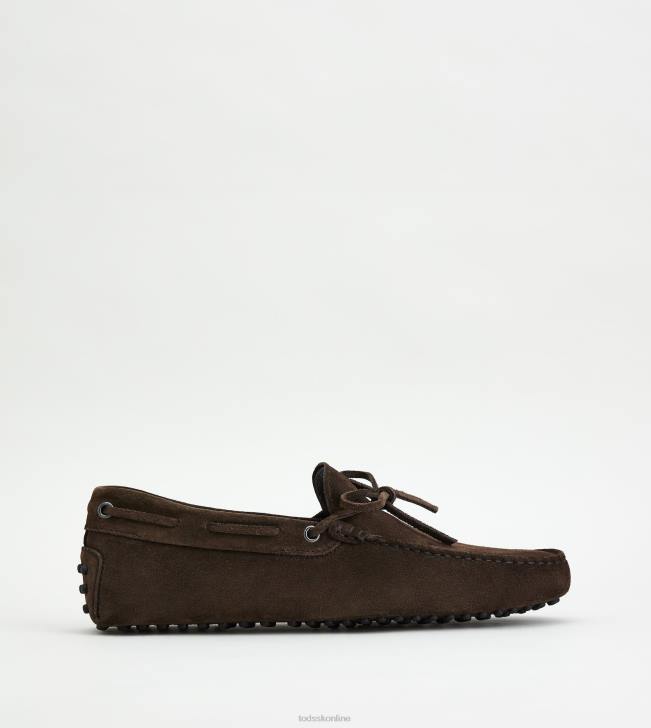 Tod's 8NXV742 hnedá muži gommino vodičské topánky zo semišu