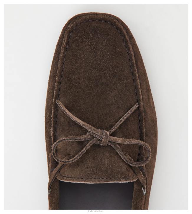 Tod\'s 8NXV742 hnedá muži gommino vodičské topánky zo semišu