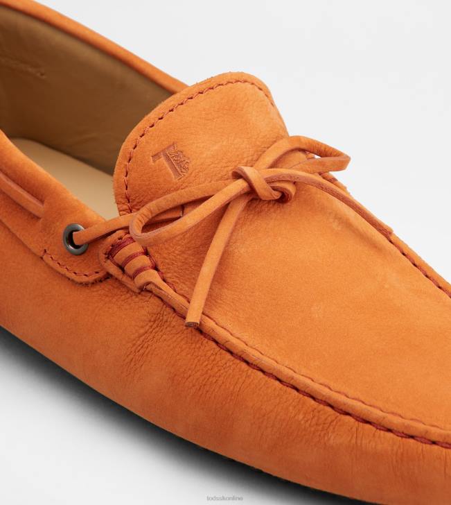 Tod\'s 8NXV743 oranžová muži gommino vodičské topánky z nubuku
