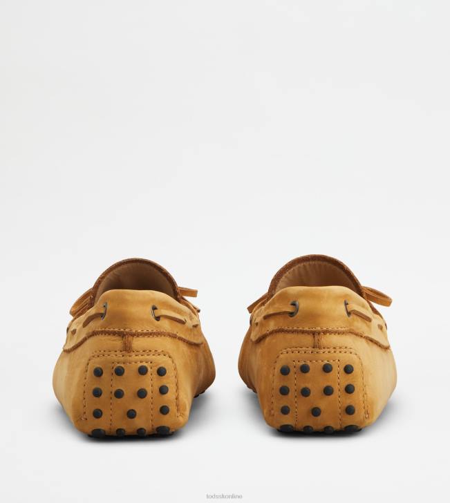Tod\'s 8NXV744 žltá muži gommino vodičské topánky z nubuku
