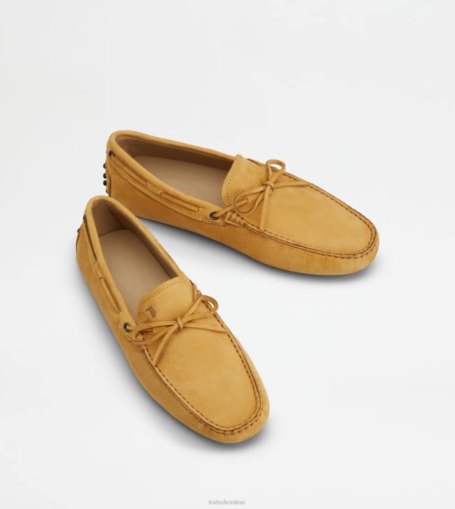 Tod\'s 8NXV744 žltá muži gommino vodičské topánky z nubuku