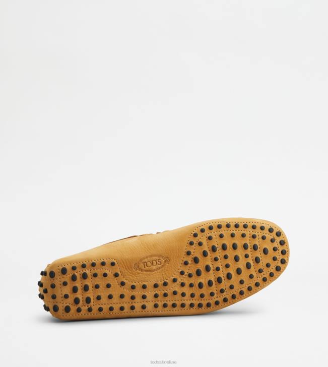 Tod\'s 8NXV744 žltá muži gommino vodičské topánky z nubuku