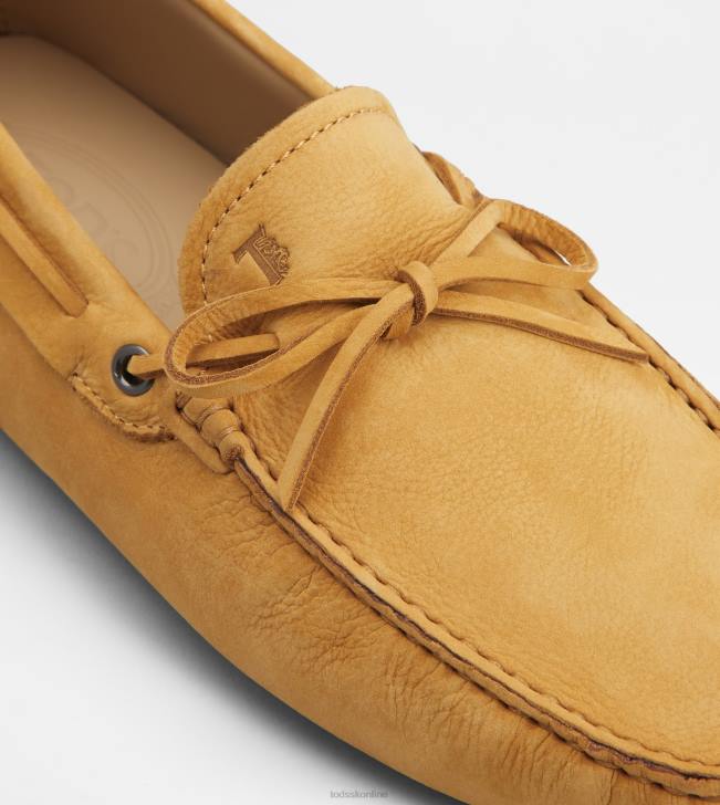Tod\'s 8NXV744 žltá muži gommino vodičské topánky z nubuku