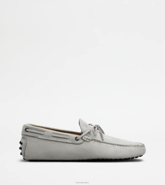 Tod's 8NXV745 sivá muži gommino vodičské topánky z nubuku