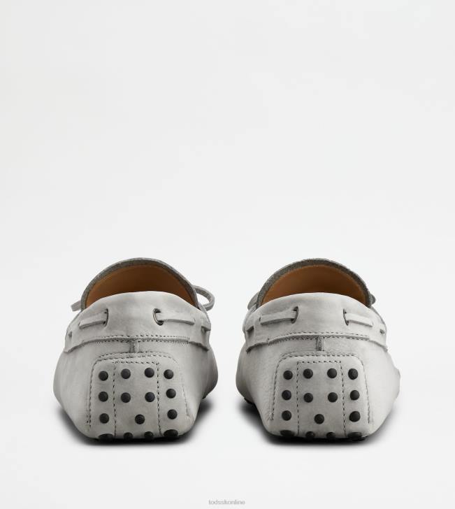 Tod\'s 8NXV745 sivá muži gommino vodičské topánky z nubuku