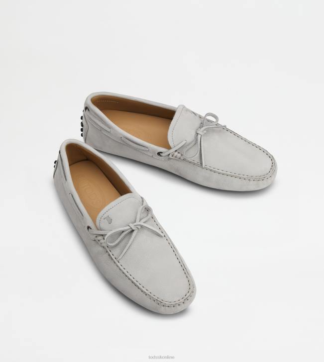 Tod\'s 8NXV745 sivá muži gommino vodičské topánky z nubuku