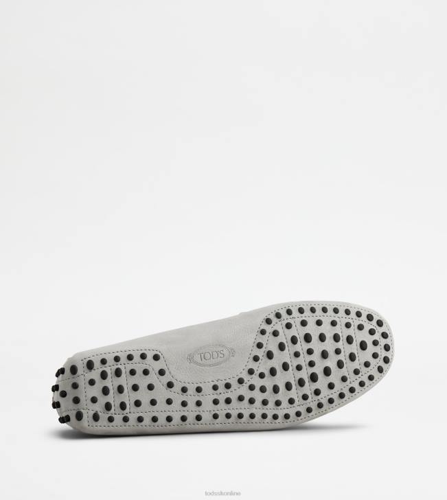 Tod\'s 8NXV745 sivá muži gommino vodičské topánky z nubuku