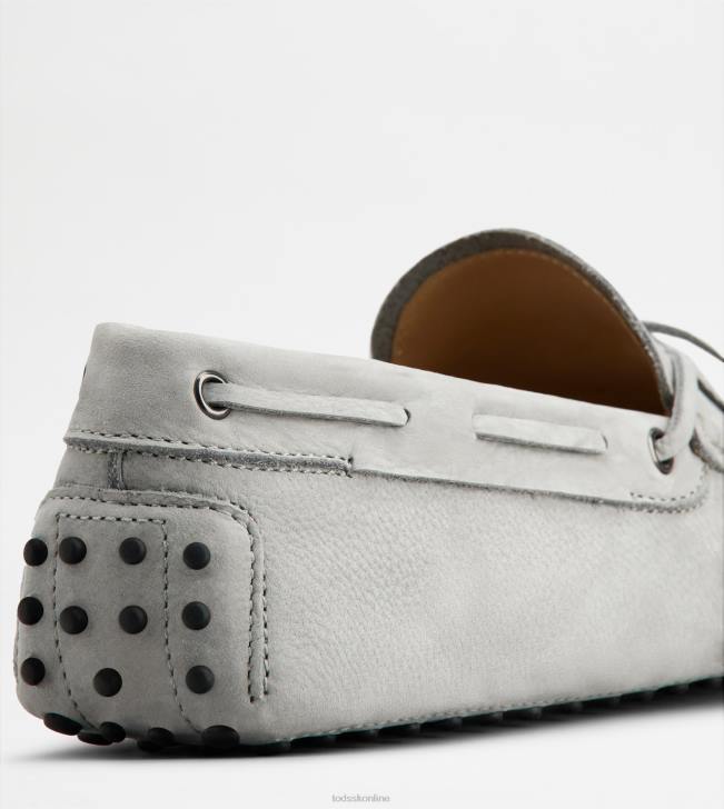 Tod\'s 8NXV745 sivá muži gommino vodičské topánky z nubuku