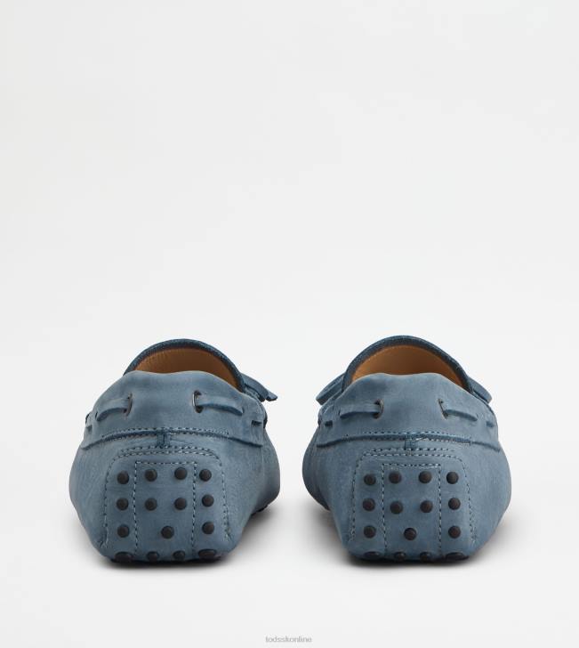 Tod\'s 8NXV746 svetlo modrá muži gommino vodičské topánky z nubuku