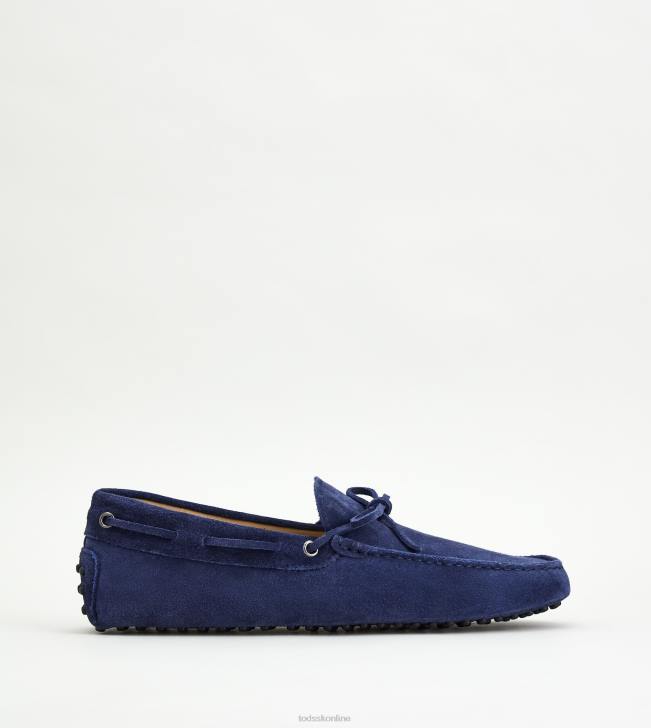 Tod's 8NXV748 Modrá muži gommino vodičské topánky zo semišu