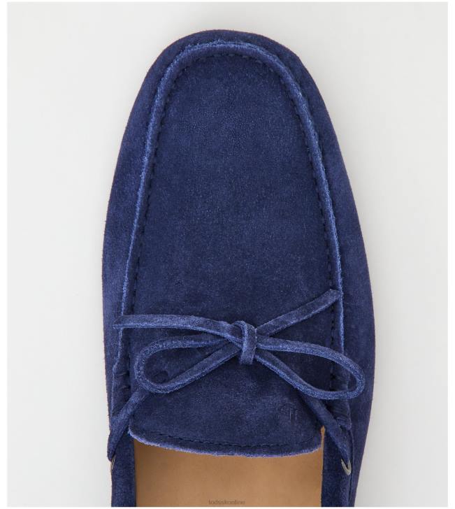 Tod\'s 8NXV748 Modrá muži gommino vodičské topánky zo semišu