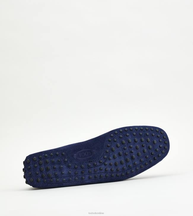 Tod\'s 8NXV748 Modrá muži gommino vodičské topánky zo semišu