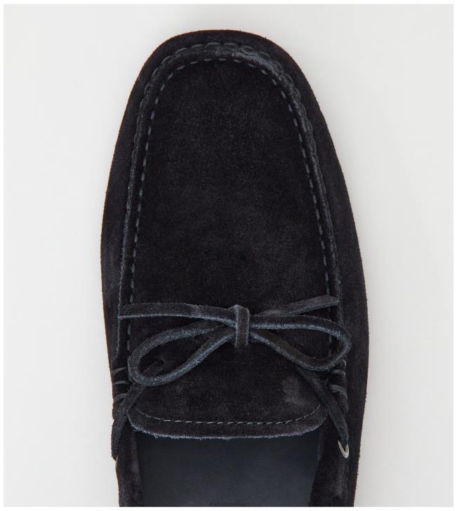 Tod\'s 8NXV749 čierna muži gommino vodičské topánky zo semišu