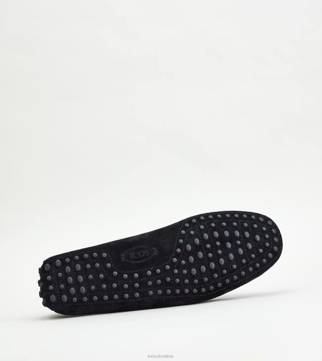 Tod\'s 8NXV749 čierna muži gommino vodičské topánky zo semišu