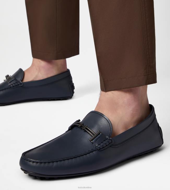 Tod\'s 8NXV752 Modrá muži mestské gommino vodičské topánky v koži