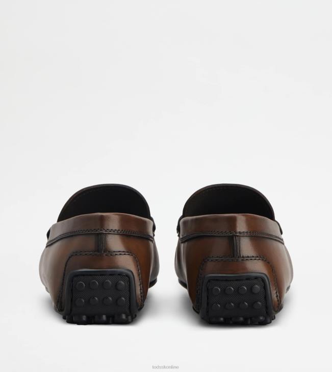Tod\'s 8NXV754 hnedá muži mestské gommino vodičské topánky v koži