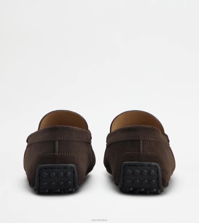 Tod\'s 8NXV755 hnedá muži mestské gommino vodičské topánky v semišovej úprave