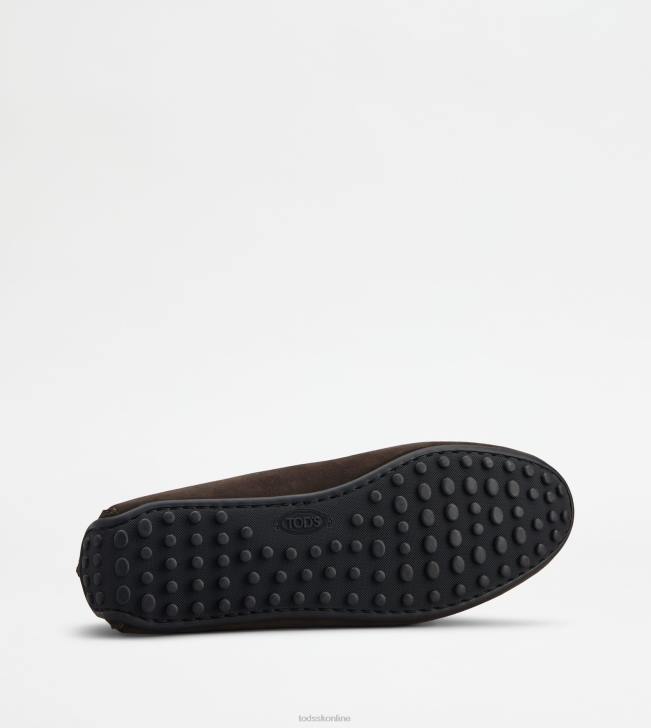 Tod\'s 8NXV755 hnedá muži mestské gommino vodičské topánky v semišovej úprave