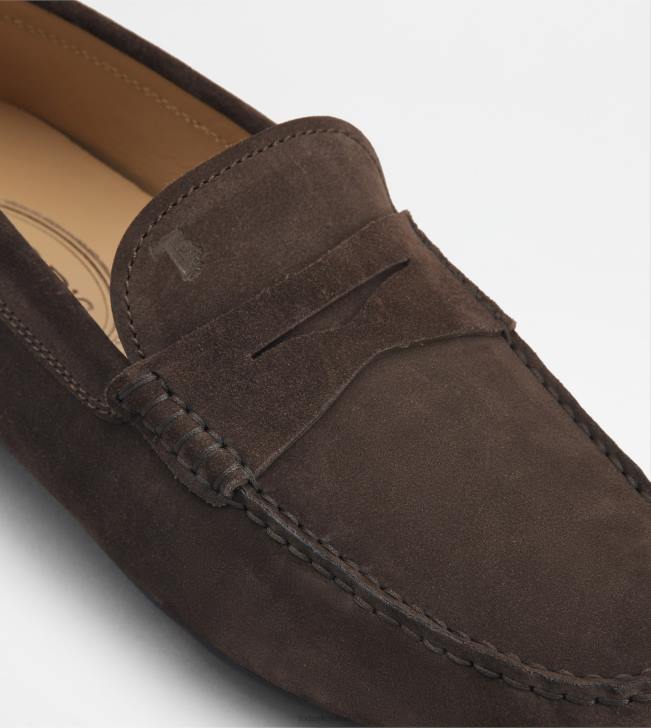 Tod\'s 8NXV755 hnedá muži mestské gommino vodičské topánky v semišovej úprave