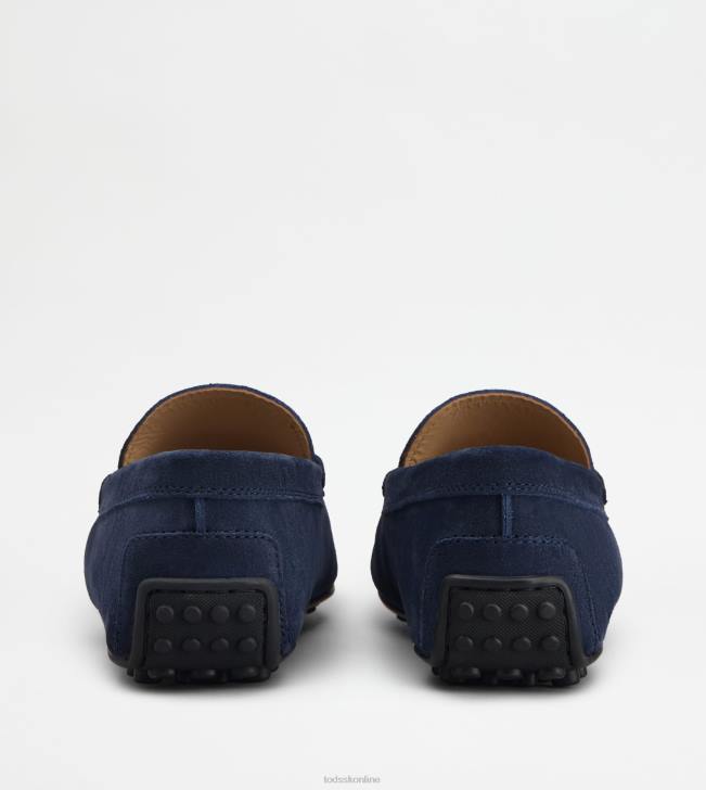 Tod\'s 8NXV756 Modrá muži mestské gommino vodičské topánky v semišovej úprave
