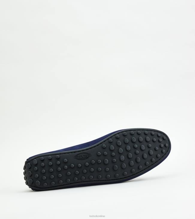 Tod\'s 8NXV758 Modrá muži mestské gommino vodičské topánky v semišovej úprave