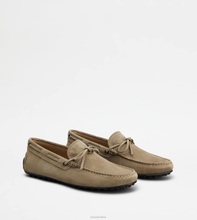 Tod\'s 8NXV759 béžová muži mestské gommino vodičské topánky v semišovej úprave