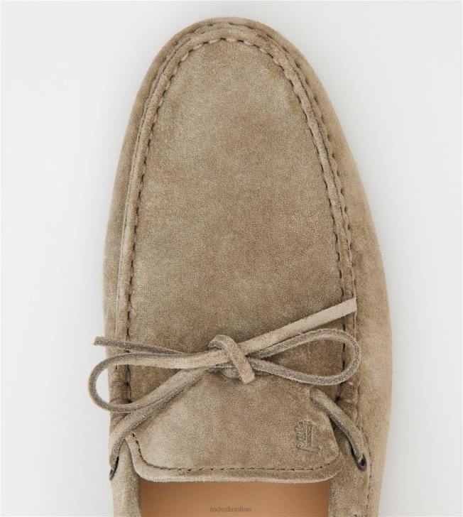 Tod\'s 8NXV759 béžová muži mestské gommino vodičské topánky v semišovej úprave