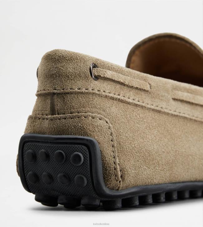 Tod\'s 8NXV759 béžová muži mestské gommino vodičské topánky v semišovej úprave