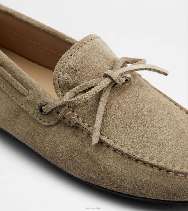 Tod\'s 8NXV759 béžová muži mestské gommino vodičské topánky v semišovej úprave
