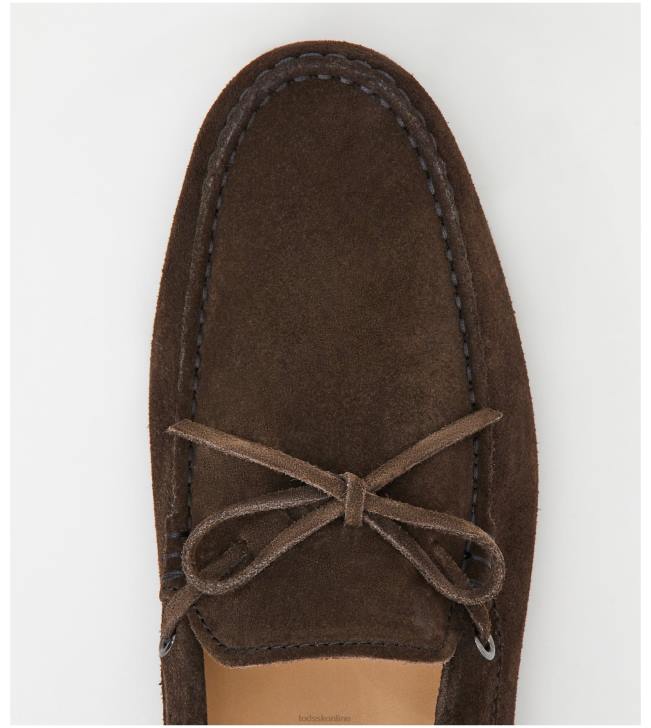 Tod\'s 8NXV760 hnedá muži mestské gommino vodičské topánky v semišovej úprave