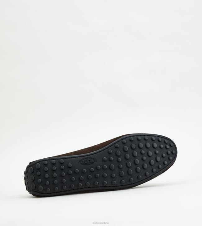 Tod\'s 8NXV760 hnedá muži mestské gommino vodičské topánky v semišovej úprave