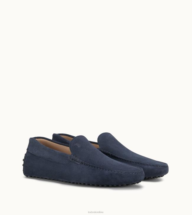 Tod\'s 8NXV761 Modrá muži gommino vodičské topánky zo semišu