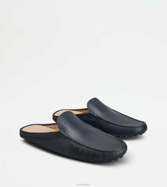 Tod\'s 8NXV762 Modrá muži gommino mule topánky v koži
