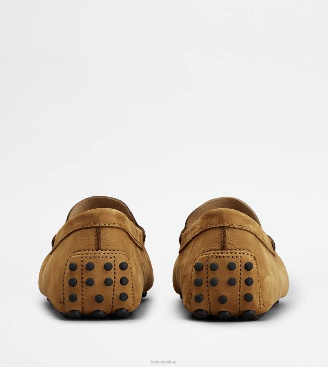 Tod\'s 8NXV763 hnedá muži gommino vodičské topánky z nubuku