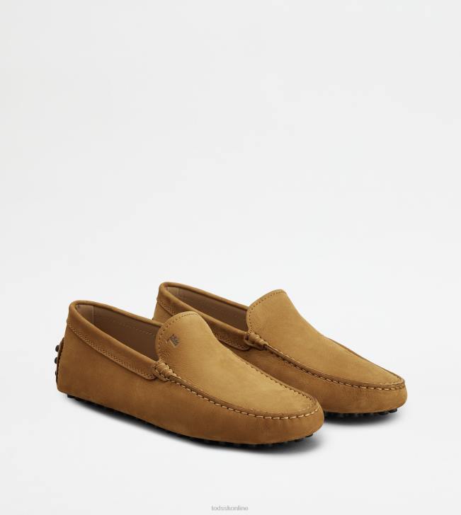 Tod\'s 8NXV763 hnedá muži gommino vodičské topánky z nubuku