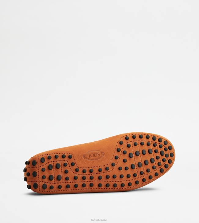 Tod\'s 8NXV765 oranžová muži gommino vodičské topánky z nubuku