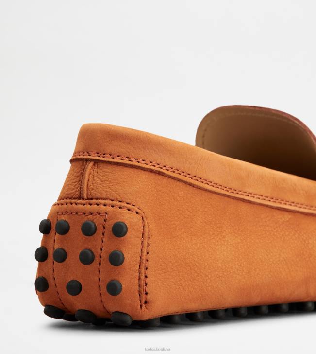 Tod\'s 8NXV765 oranžová muži gommino vodičské topánky z nubuku
