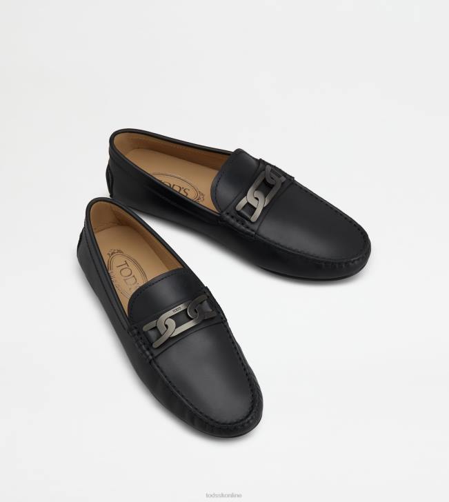 Tod\'s 8NXV768 čierna muži mestské gommino vodičské topánky v koži