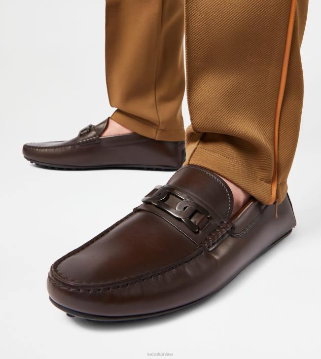 Tod\'s 8NXV769 hnedá muži mestské gommino vodičské topánky v koži