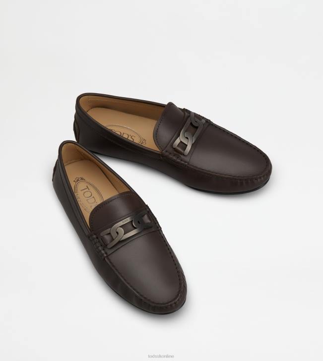 Tod\'s 8NXV769 hnedá muži mestské gommino vodičské topánky v koži