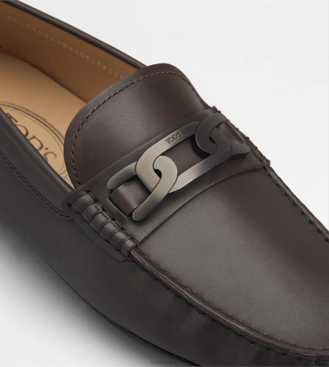 Tod\'s 8NXV769 hnedá muži mestské gommino vodičské topánky v koži