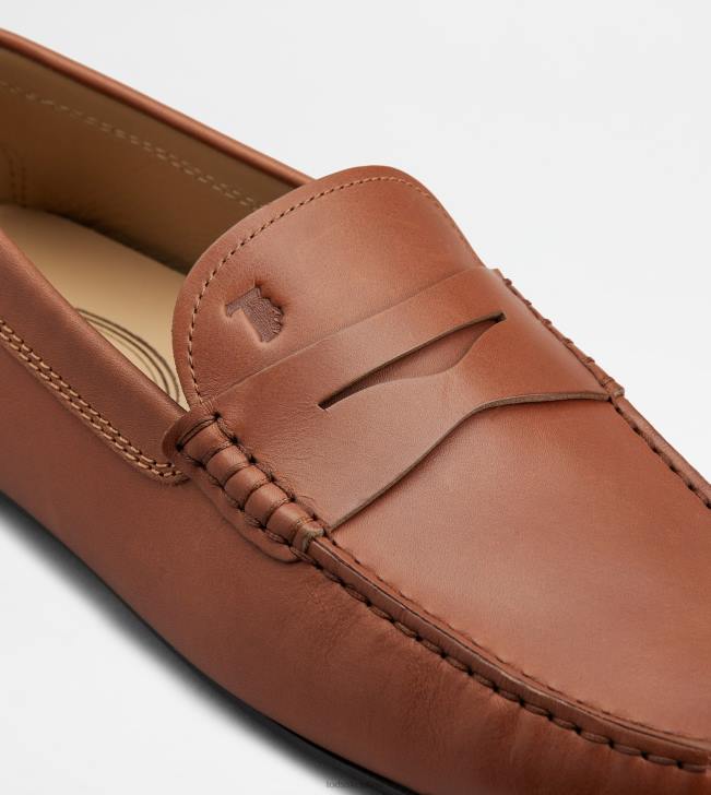 Tod\'s 8NXV770 hnedá muži mestské gommino vodičské topánky v koži