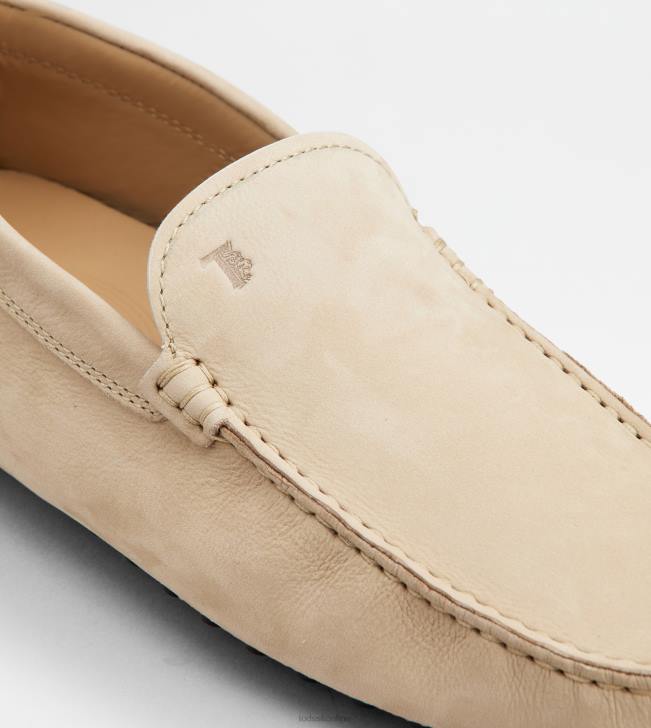 Tod\'s 8NXV774 béžová muži gommino vodičské topánky z nubuku