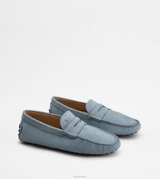 Tod\'s 8NXV777 svetlo modrá muži gommino vodičské topánky z nubuku