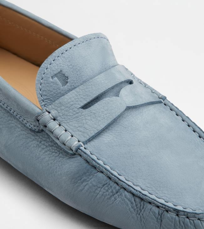 Tod\'s 8NXV777 svetlo modrá muži gommino vodičské topánky z nubuku