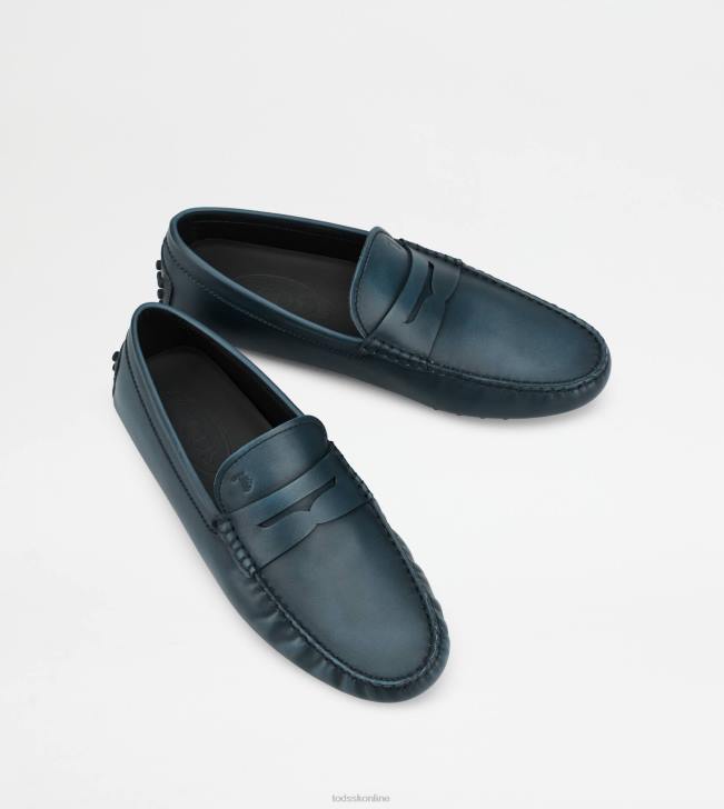 Tod\'s 8NXV778 Modrá muži gommino vodičské topánky v koži