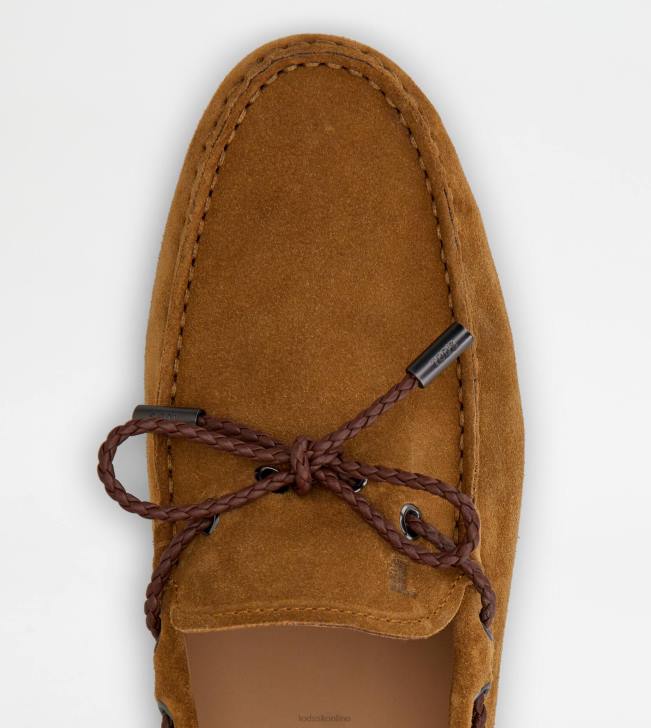 Tod\'s 8NXV779 hnedá muži mestské gommino vodičské topánky v semišovej úprave