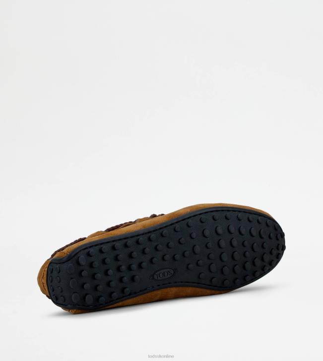 Tod\'s 8NXV779 hnedá muži mestské gommino vodičské topánky v semišovej úprave