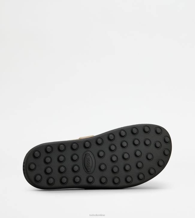 Tod\'s 8NXV920 béžová muži t nadčasové mulice v semišovej úprave